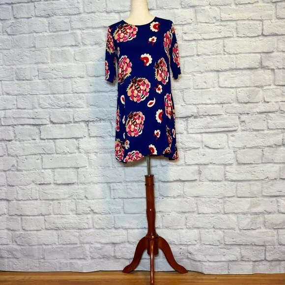 Mister Zimi | Dresses | Mister Zimi Blue Floral Mini Dress | Poshmark